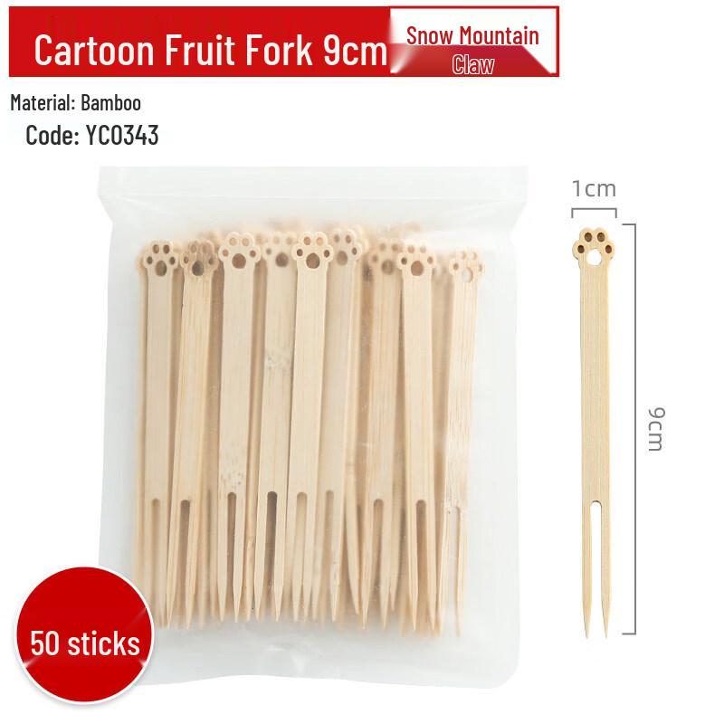 ZISIZ Disposable Bamboo Fruit Fork Set