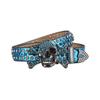 Adult Sequins Belt for Disco Party Waist Belt Rhinestones Skull Buckle Thin Waist Belt Street Cultures Enthusiasts Belt