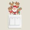 Cute Cartoon Santa Claus Switch Stickers Living Room Kids Bedrooms Wall DIY Decal Christmas Removable Self-adhesive Decoration