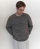 Mixed Yarn Crew Neck Knit [Brown]