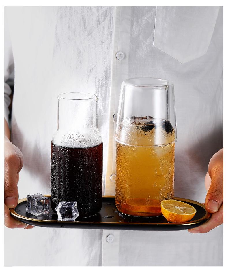 Japanese Transparent Glass Cup for Brewing Tea or Cold Drinks