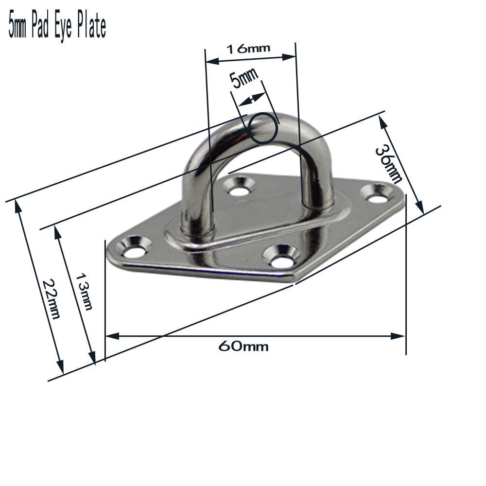 5mm Edelstahl Quadratischer Sonnenschutz Markise Zubehör Set