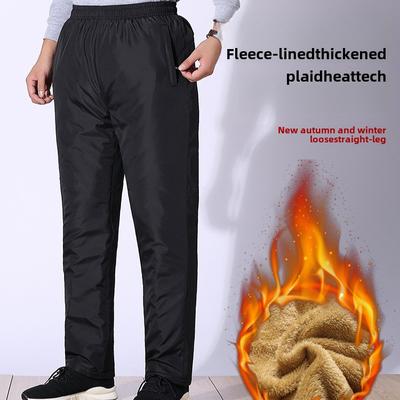 Pantalon d'hiver en peluche et coton épais pour hommes, nouveau, pour vêtements décontractés et chauds, pantalon père