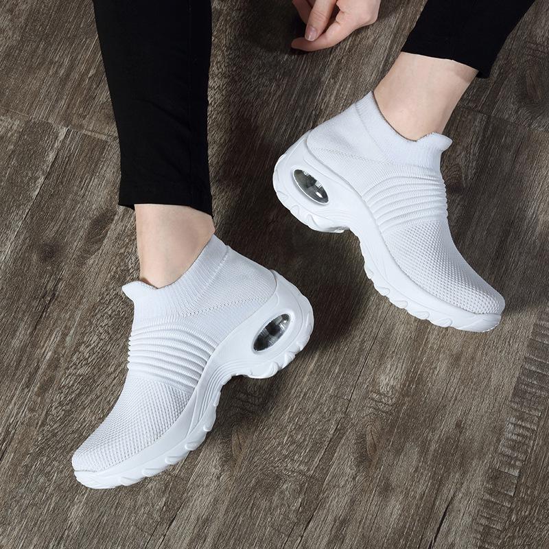 Sommer Damen Mesh Sneaker Atmungsaktiv Rutschfest Dicke Sohle Lässige Laufschuhe