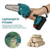 4-Inches  24V Cordless Electric Chain Saw Protable Chainsaw W/ 1 or 2Pcs Batteries For Tree Branch Wood Cutting