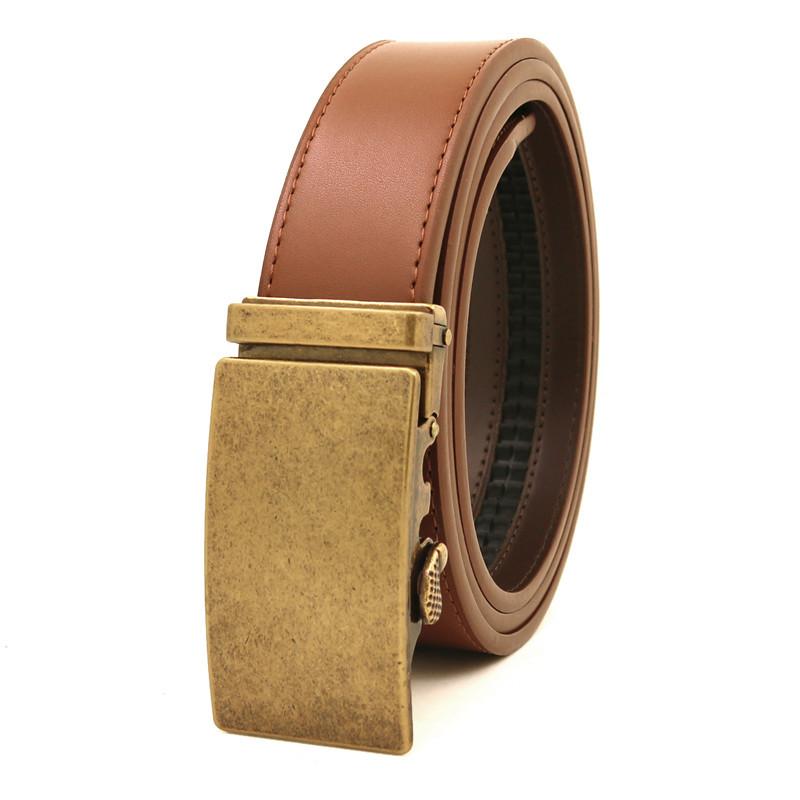 

Мужской ремень из натуральной кожи, молодежный деловой автоматический ремень, отличный подарок 120cm