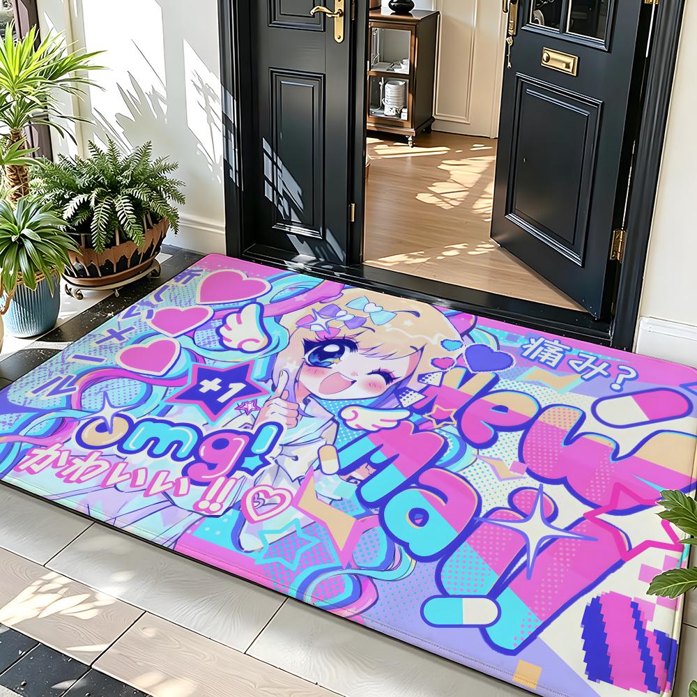 Art C-Colorful c-comics Floor Mat Soft Flannel Floor Mat Suitable for Entryways, Living Rooms, Bedrooms, and Bathrooms