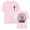 There Was Jesus Tee Shirt Floral Christian Aesthetic Clothing T Shirt Men Women's Fashion Trend High Quality T-shirt Streetwear