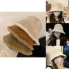 Stylish Warm Lamb Wool Bucket Hat For Winter Cute Cozy Fuzzy Fisherman Hat For Women