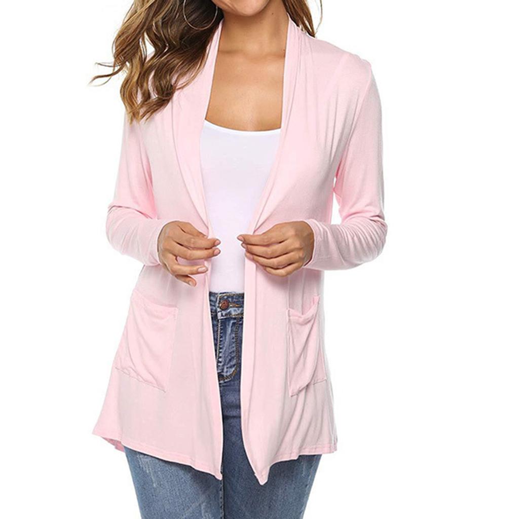 Women's Fashion Color Long Sleeve Ride Slim Cardigan Jacket