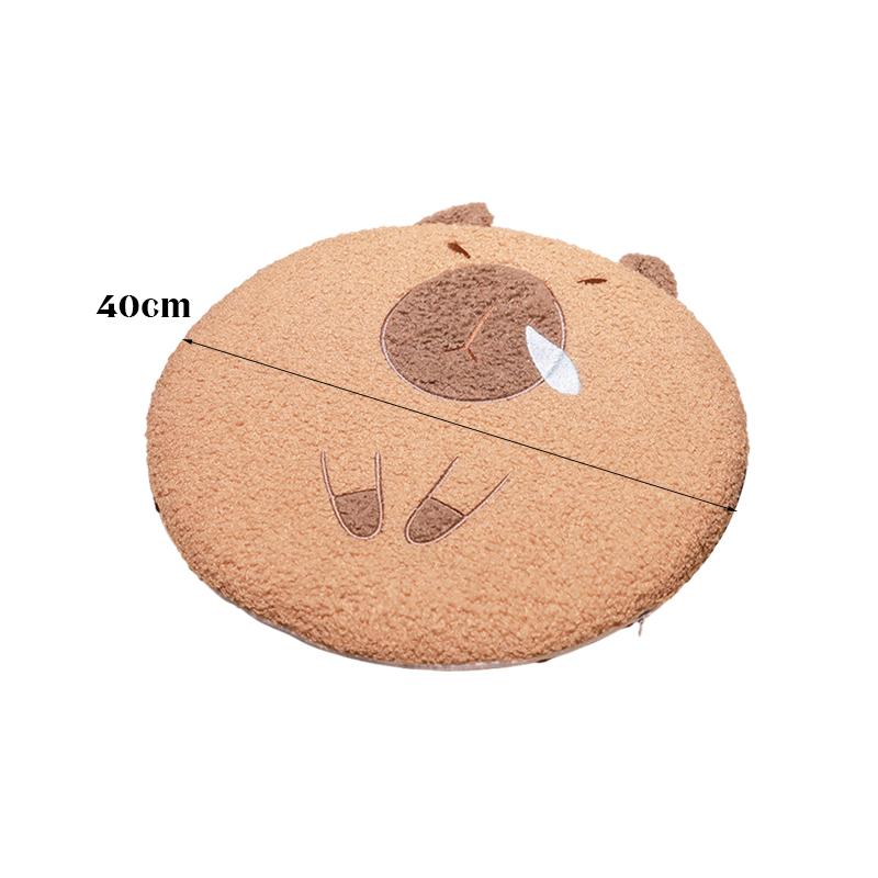 Chair Cushion Cartoon Cute Animal Round Seat Pad Capybara Living Room Seat Cushion with Memory Foam Furniture Accessories