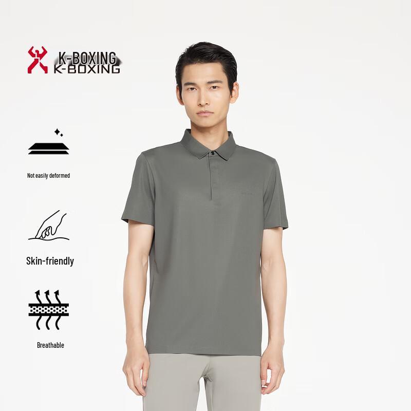 K-Boxing Men s Summer Fashion Business Casual Short Sleeve T-Shirt BTKR2329 S