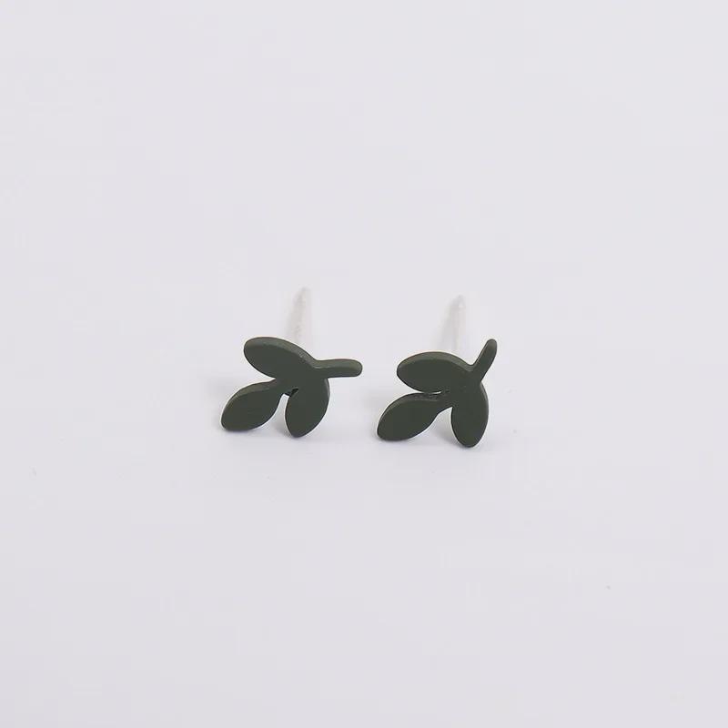 S925 Silver Leaf Earrings - Simple & Elegant Design for Women
