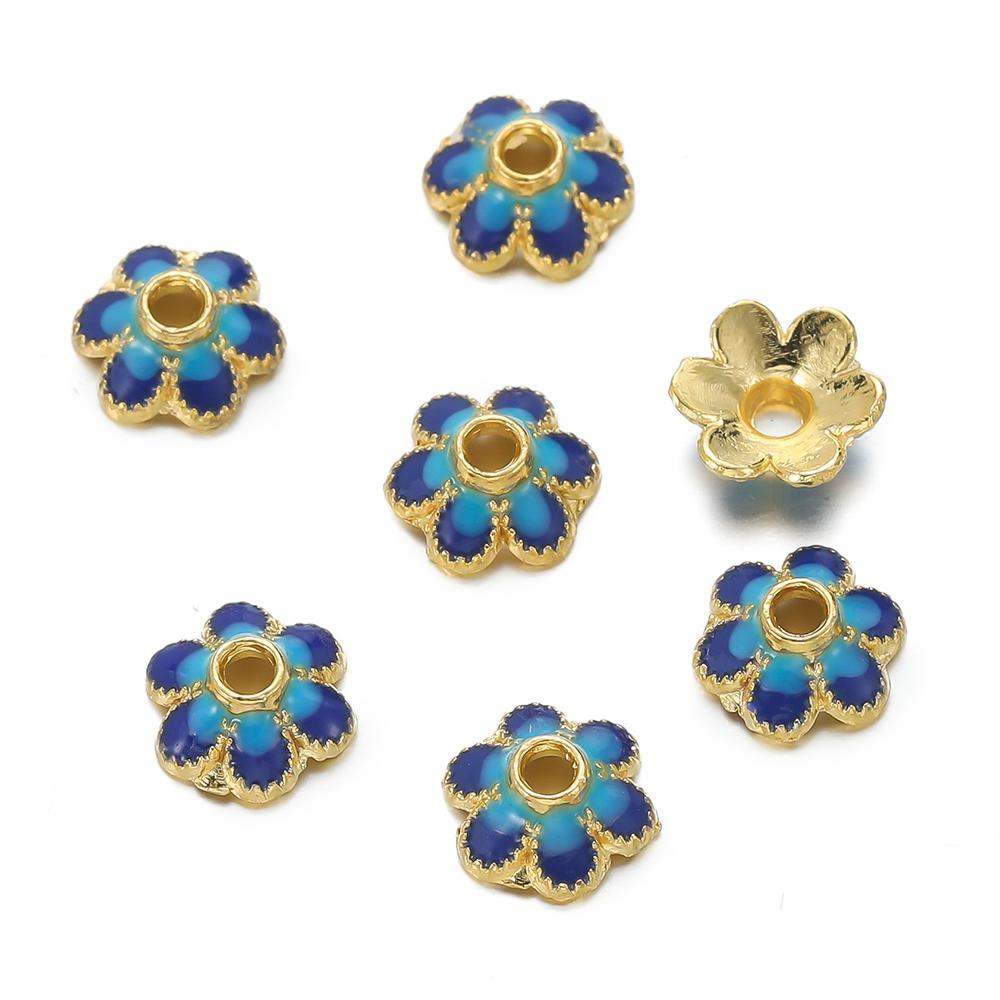 10pcs/lot Metal Loose Spacer Beads Flowers Caps For DIY End Spacer Charms Necklace Bracelets Earring Jewelry Making Craft