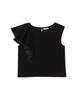 JILL by JILL STUART Asymmetrical Ruffle Top In Black Women's