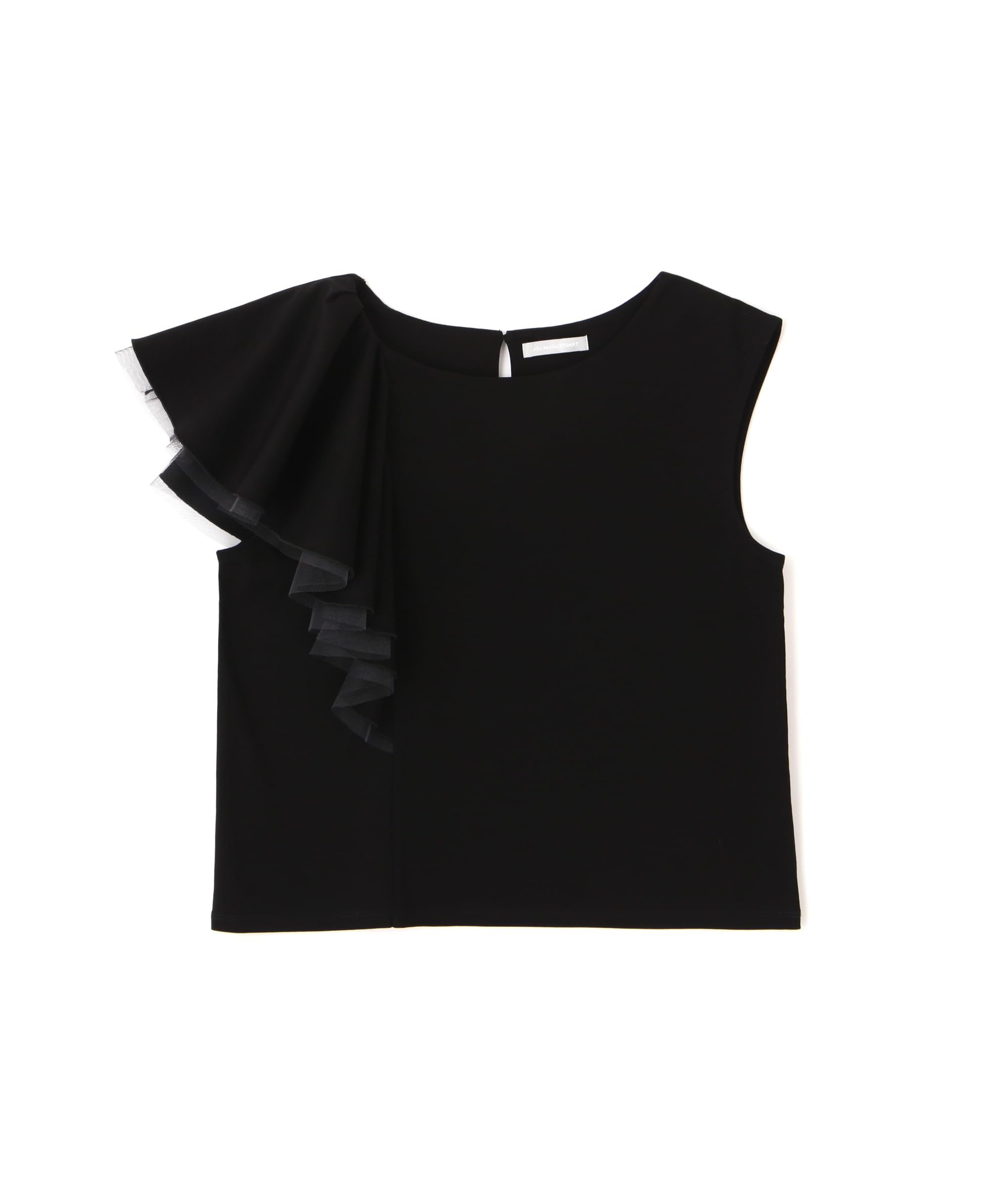 

JILL by JILL STUART Asymmetrical Ruffle Top in Black Women s чёрный