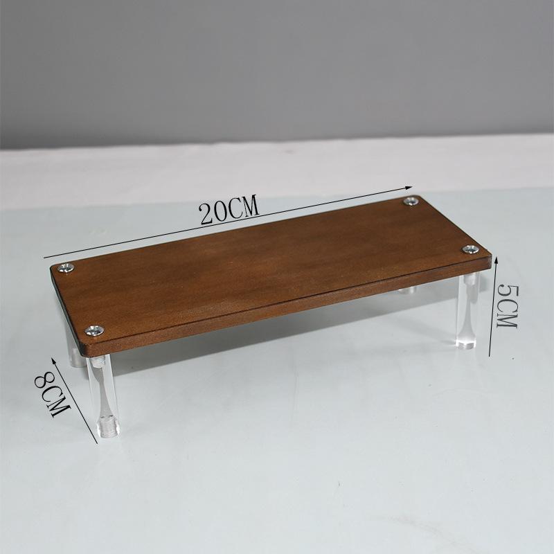 Acrylic Wooden Display Riser Stand for Funko POP Figures,Earring Ring Holder Cupcake Stand,Perfume Stand Organizer Display