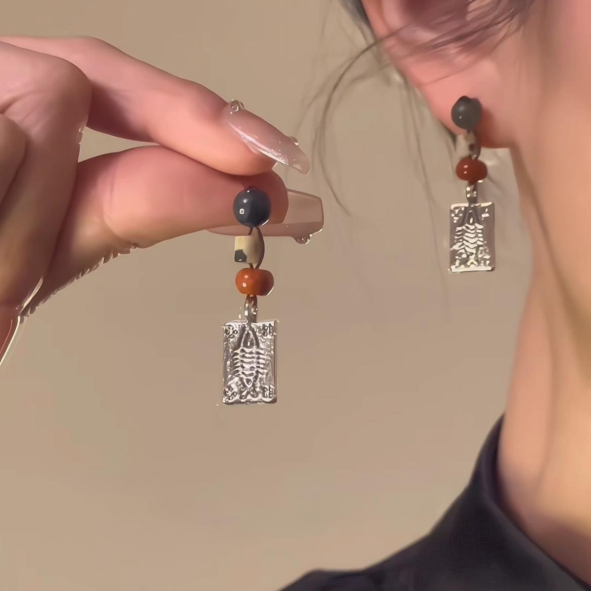 

Новые серьги в китайском стиле для женщин 1 pair of earrings