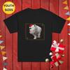 Funny Rhino Shirt Kids Christmas Rhinoceros Tshirt Youth Sizes Funny Rhinoceros T-shirt Santa Hat Tee Holiday Gift For Rhino Lover