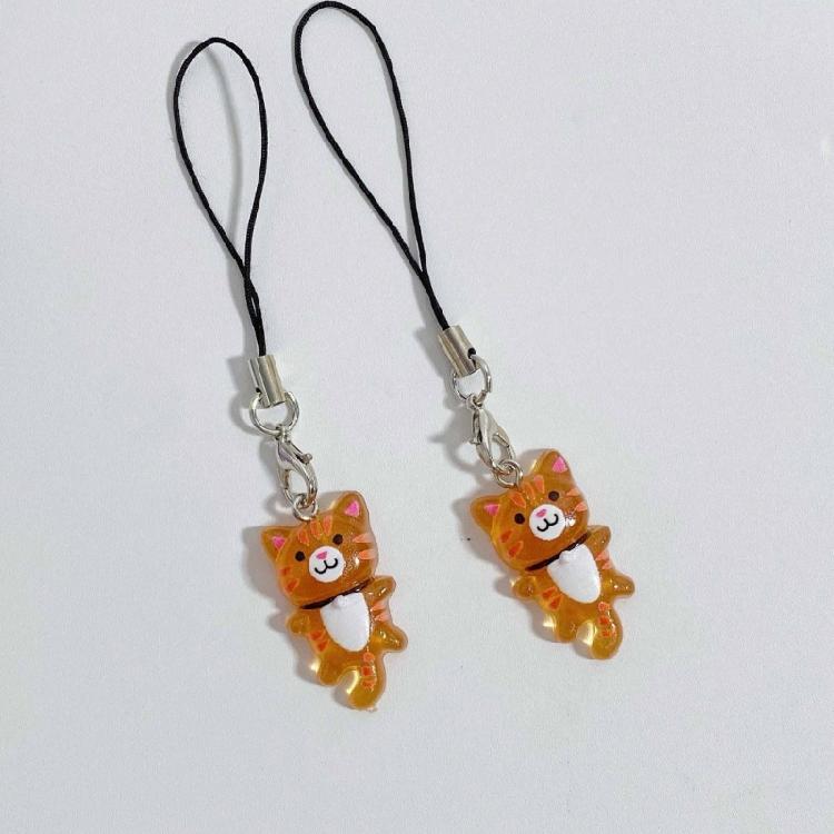 Creative Cat Keychain Soft Resin Key Holder Multifunctional Phone Charm Suitable for Everyday Use and Special Occasions