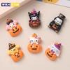 10Pcs  New Models Resin Cute Cartoon Halloween  Pumpkin Series Flat Bottom Scrapbook  DIY Jewelry Craft Decoration A18