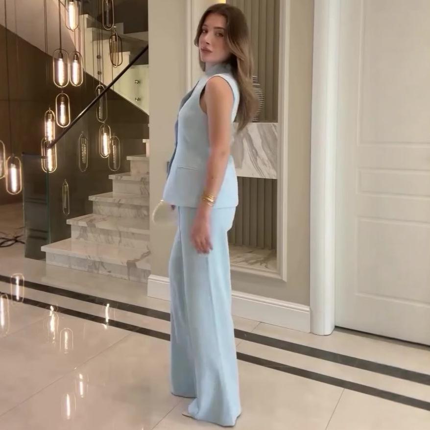2025 Women's Sleeveless Casual Fashion Suit for Summer