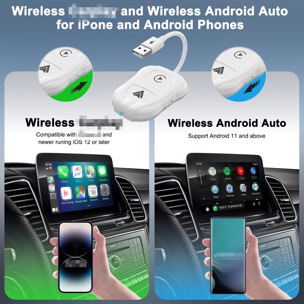 Bezdrátový adaptér CarPlay Převést kabelové připojení na bezdrátovou technologii Plug & Play