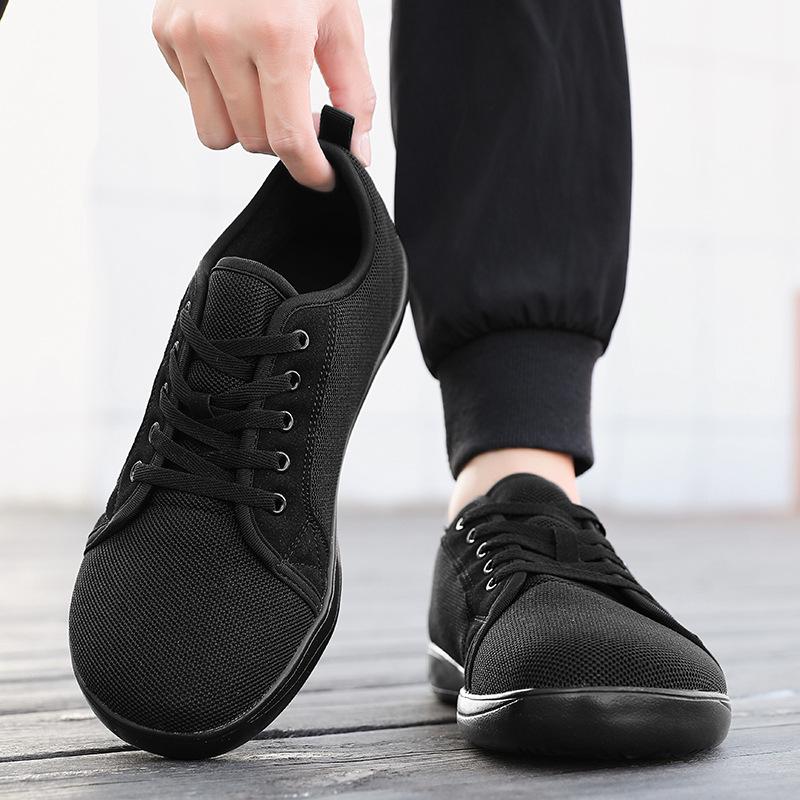Mesh Shoes Wide Head Barefoot Large Size Wide Last Sports Shoes Soft Sole Comfortable Casual Trendy Shoes