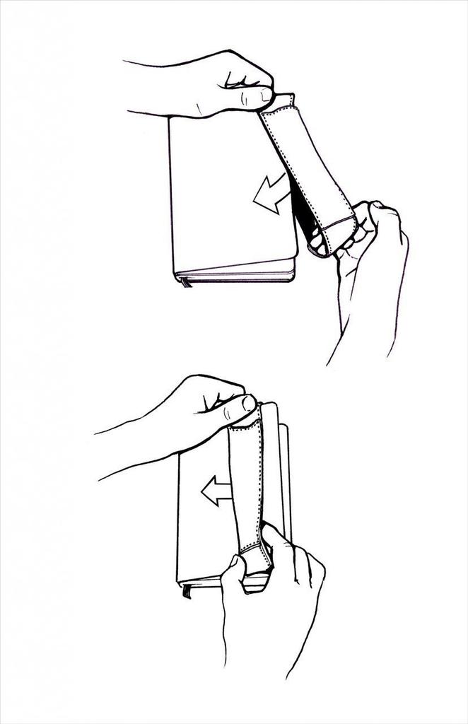 Quiver Two-Pen Holder for Moleskine Hardcover (A6) Brown Leather