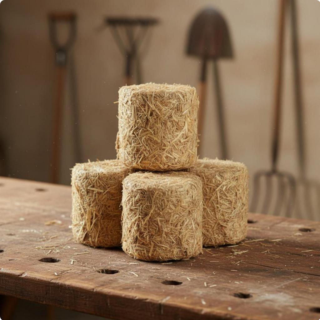 4 Pieces Miniature Hay Bale Realistic Effect Straw for Dollhouses