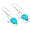 Santa Rosa Turquoise Gemstone 925 Silver Jewelry Earring 1.62 "