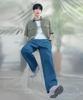 Cordura Semi-Wide Denim Easy Pants Blue
