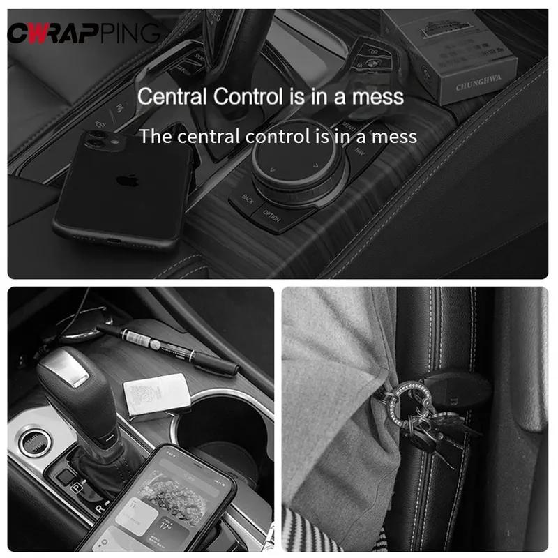 Car Seat Gap Storage Box Large Capacity Retractable Storage Box Auto Seat Gap Filled with ABS Material Cars Interior Accessories