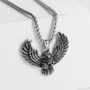 Fashionable Retro Eagle Pendant Necklace Suitable For Men And Women Hip-hop Punk Personalized Sweater Chain Daily Jewelry Gift