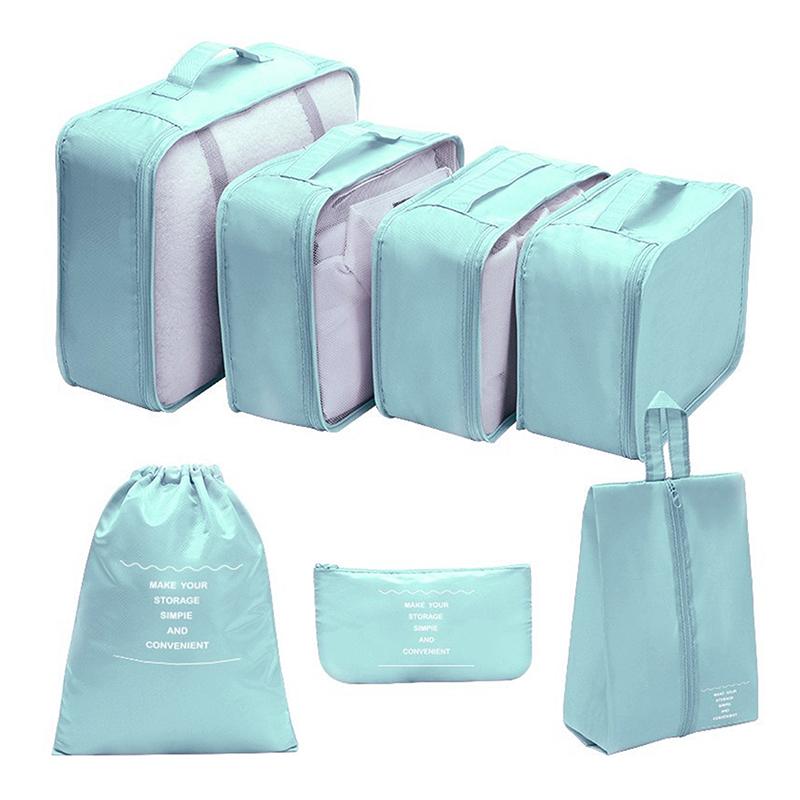 

7Pcs Large Size Travel Organizer Portable Suitcase Organizer Clothes Shoes Makeup Bag Luggage Organizer Travel Storage Bag