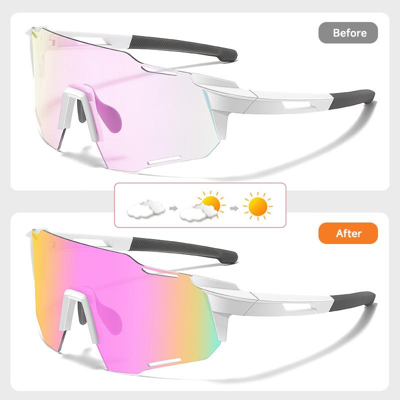Photochromic Goggles Unisex Cycling Sports Eyewear Men Outdoor Day And Night Biking Glasses