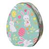 Iron Box Easter Candy Box Tinplated Eggshells Pattern Container for Party Organizing and Displaying