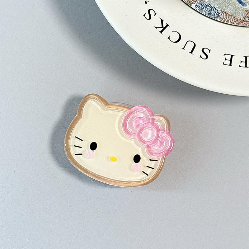 Cute Cartoon Small Fresh Kt Cat Mobile Phone Airbag Bracket Magnetic Desktop Paste Girl Cream Wind Ring