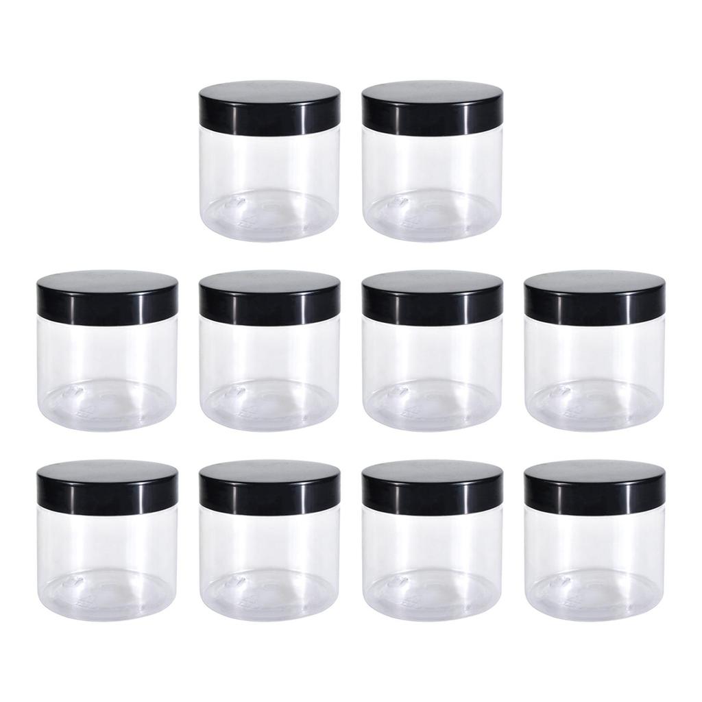 Empty Pet Jar with Lid Multipurpose Storage Bottle Slime Cosmetics Container