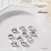 Moonlight Nail Art Diamond Decorations - 10 Pieces: Rectangle, Octagon, Square, Pointed Bottom Designs