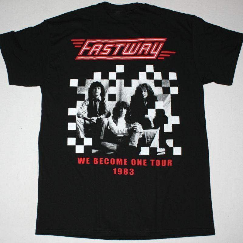 FASTWAY WE BECOME ONE TOUR Reprint Cotton Black For Men T-Shirt Tops Tee S-4XL