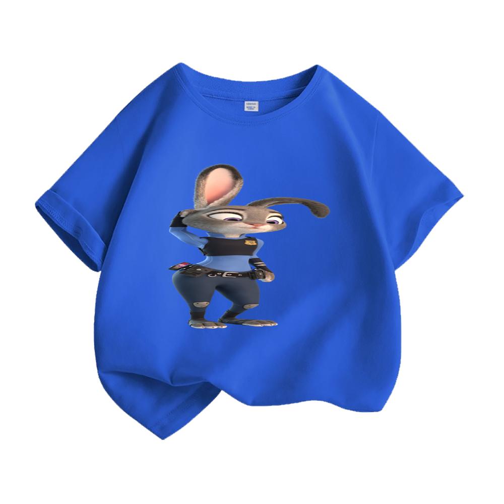 Crazy Animal City Kids T Shirt Cartoon Rabbit Fox Printed Toddler Boys Girls Short Sleeve Cotton Casual Summer Fashion Top Tees