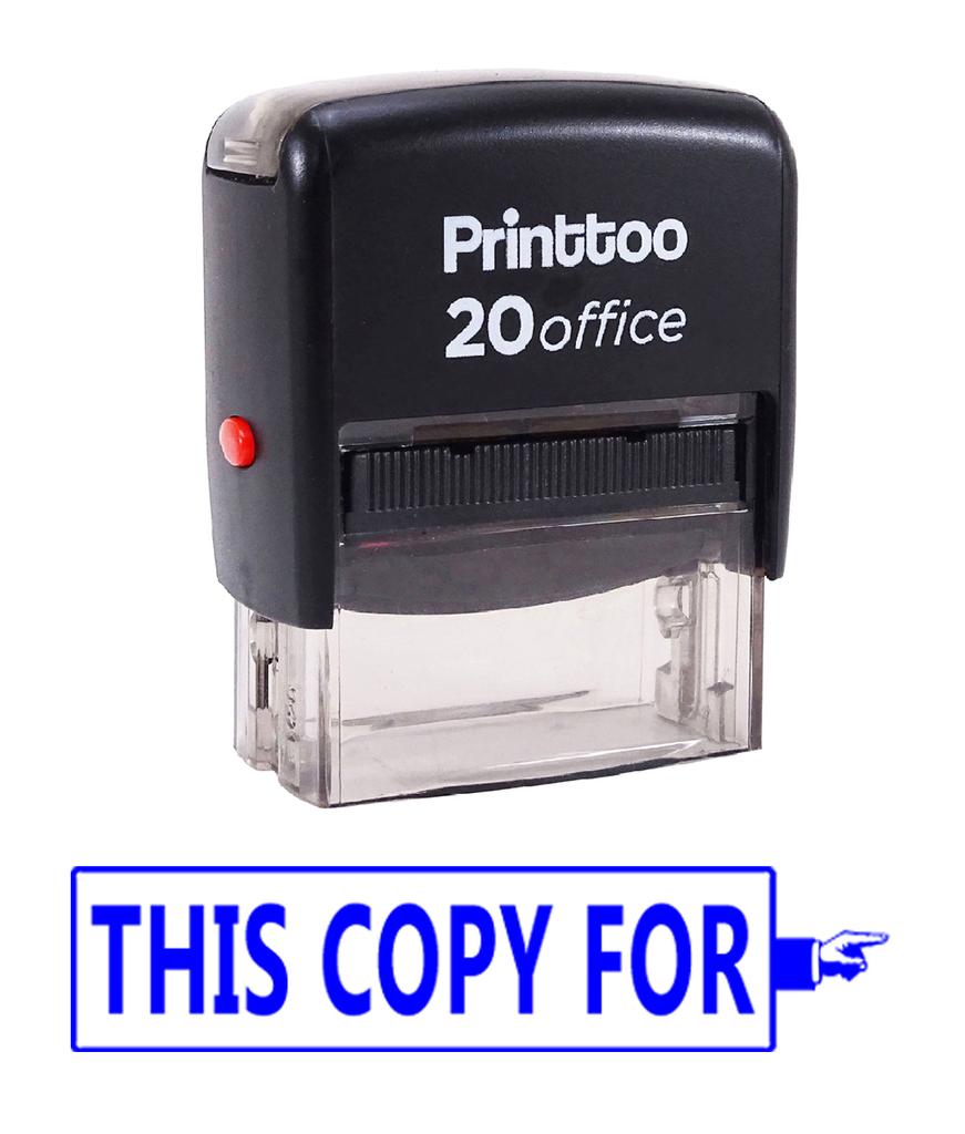 Printtoo THIS COPY FOR Self Inking Rubber Stamp Office Stationary Custom