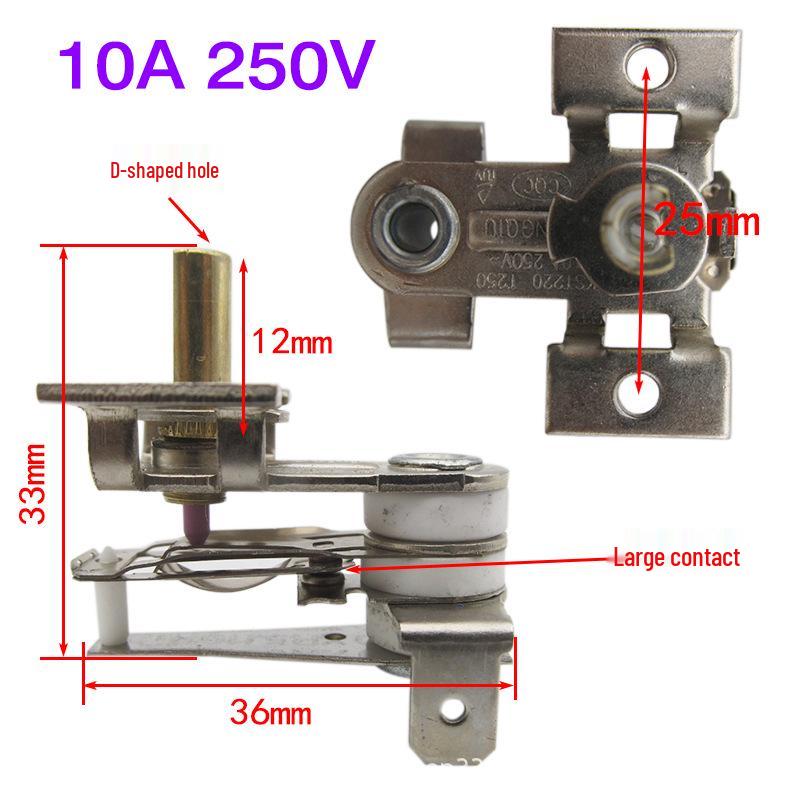 

Термостат для электронагревателя 10А/16А - Металлический переключатель контроля температуры масляного радиатора, Высокотемпературные аксессуары