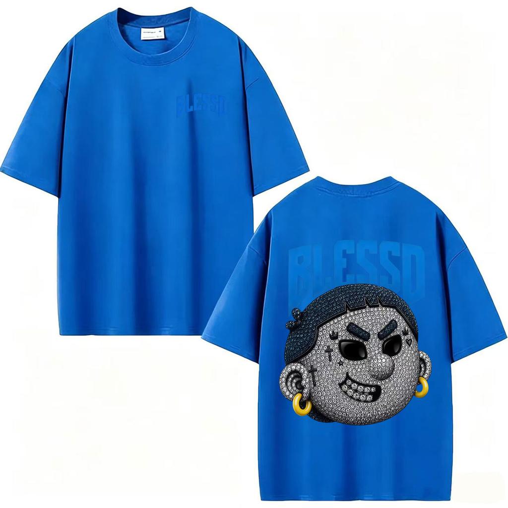 2027 Cool Rapper Blessd Ephdm Latam Tour New Print T-shirt Unisex WoUnisex Fashion Gothic Hip Hop T Shirts Summer Tops Loose T Shirt S
