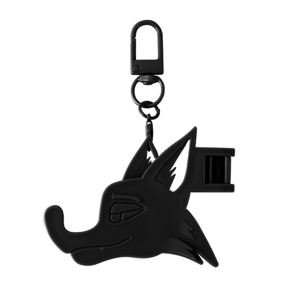 

Creativity Fox Shape Phone Stand Keychain Foldable Cartoon Bracket Bag Pendant Hangable Mini Mobile Phone Holder Multifunctional чёрный