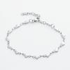 Fashion Stainless Steel Peach Heart Heart-shaped Chain Bracelets for Women Cross Personalized Extension Chain Adjustable Jewelry