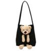 Autumn Bear Bag Women's, New Trendy Fashion Canvas Bag Women's Shoulder Tote Bag Student Handbag