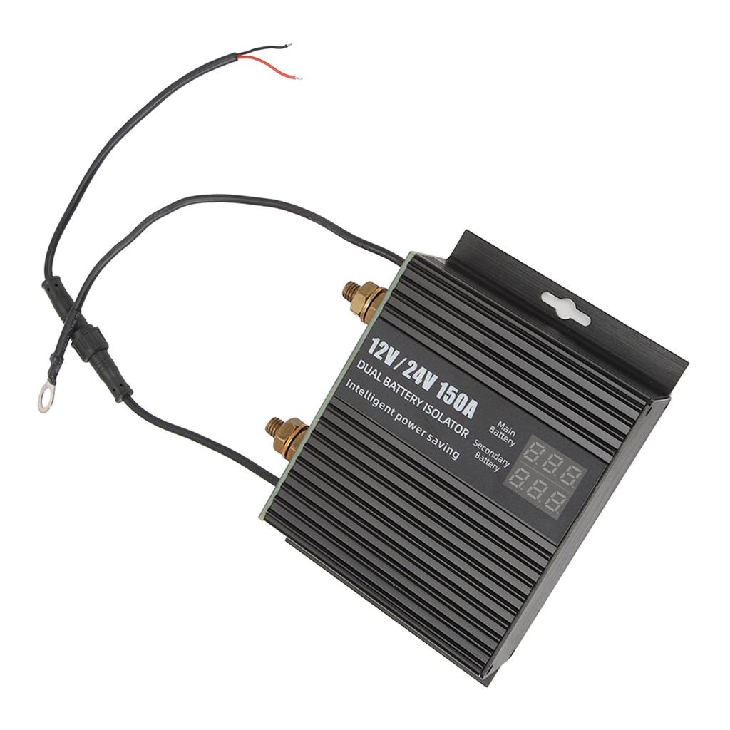 Dual Battery Smart Isolator 150A Safe Protection Multipurpose Battery Isolator for Marine Car Truck RV ATV DC12V 24V