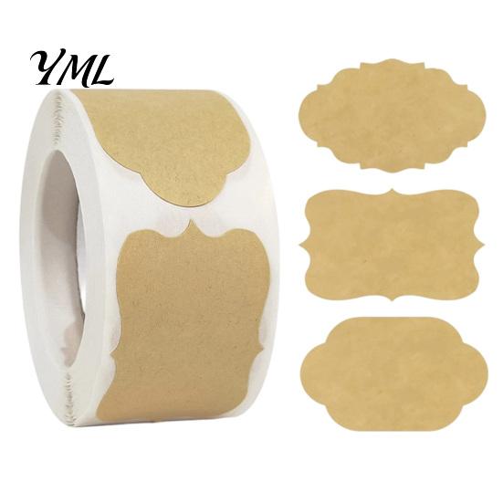 Round Blank Adhesive Labels Label Stickers, Self?Adhesive Gift Tag Stickers 250 Per Roll, Assorted Personalized Name Tags for Organizing Shapes